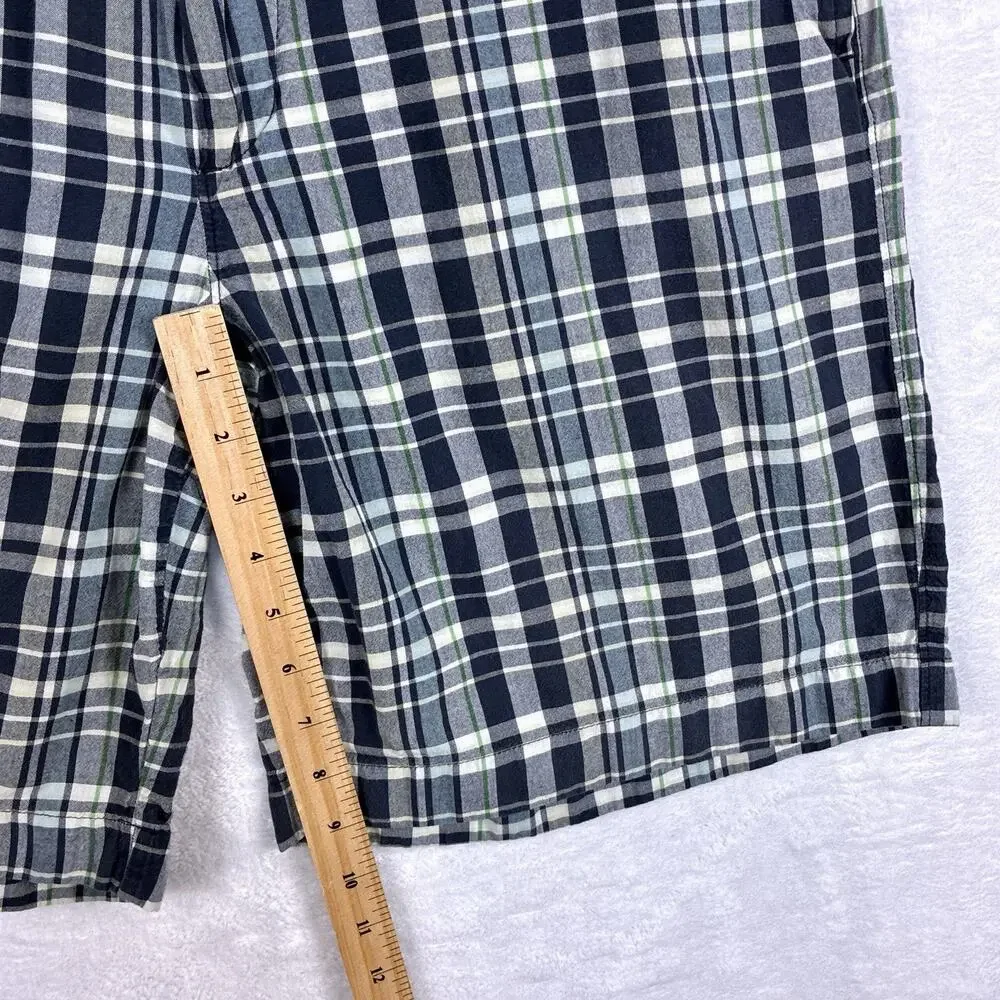 VTG J.CREW Mens 35 Y2K Madras Plaid Bermuda Preppy Beach Resort Golf Shorts 90s